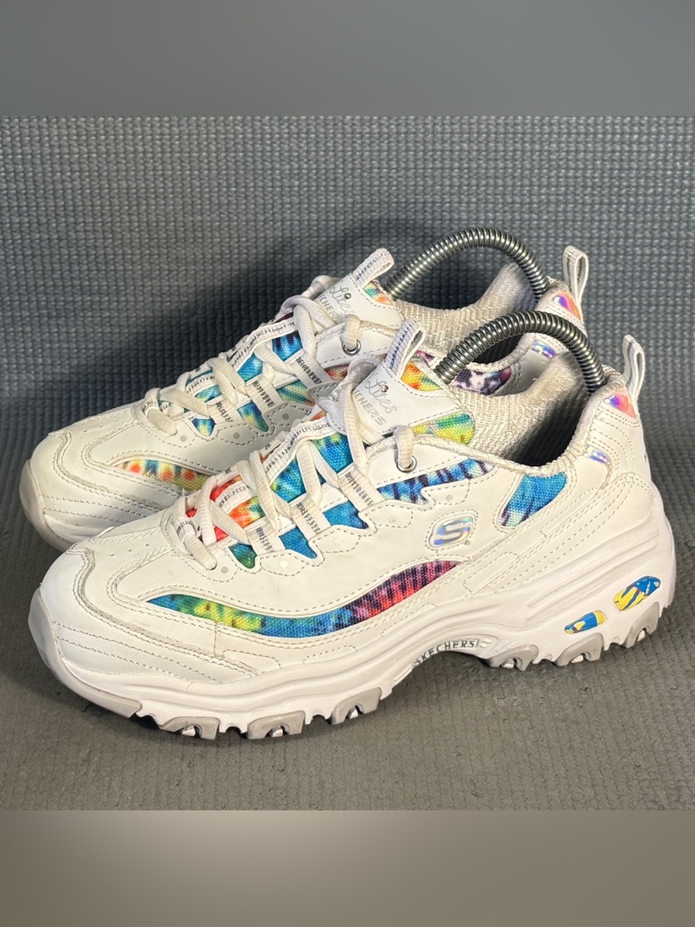 Skechers Women’s D'Lites-Summer Fiesta Shoes White-Multi 149015 Size 7.5